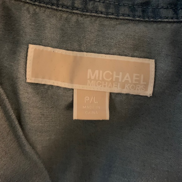 Michael Kors Chambray Shirt Dress - Picture 2 of 4
